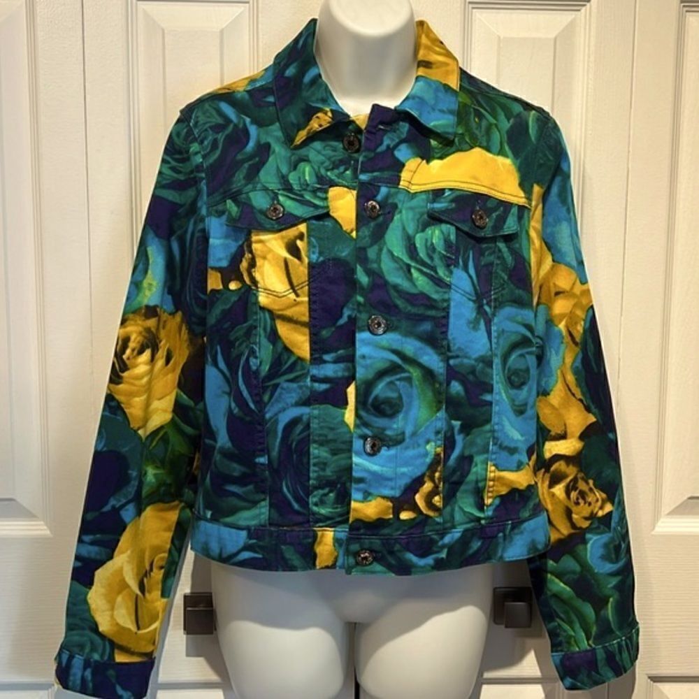Isaac‎ Mizrahi Multi-Coloured Denim Jacket Size M